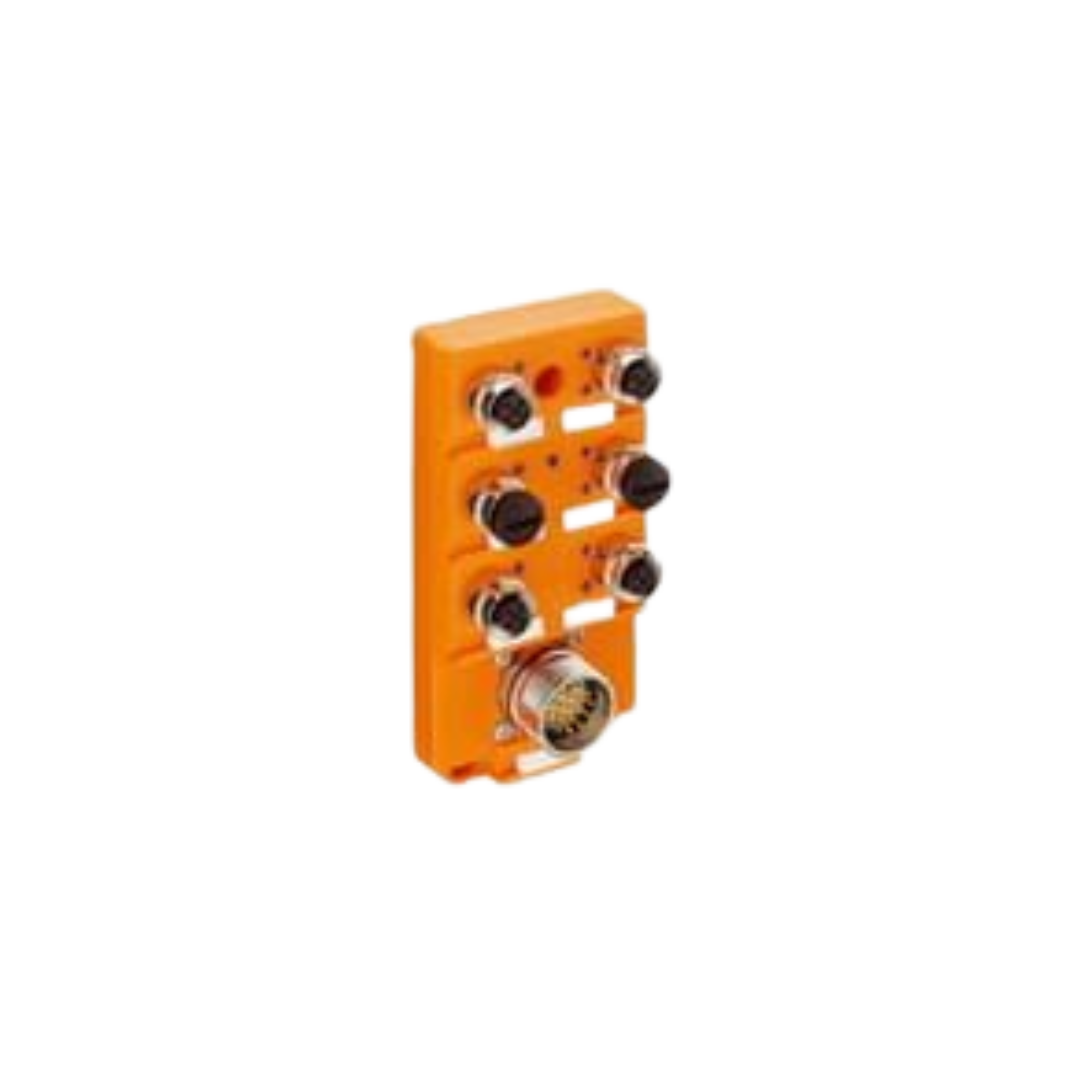 6 ports M12 Actuator  Sensor Distribution Box with M23 Quick-Disconnect for control cable
